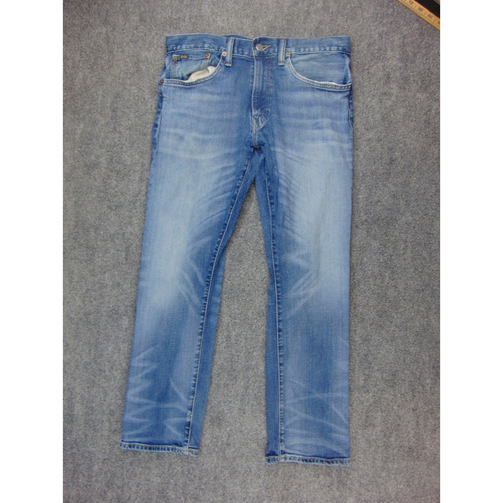 Polo Ralph Lauren Jeans Mens 30x30 Blue Solid Denim Classic Preppy Americana